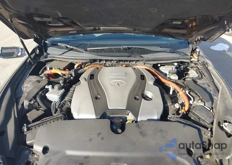 2015 Infiniti Q50 Hybrid Premium z USA, uszkodzony, nr VIN JN1AV7AP3FM790568